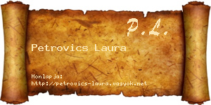 Petrovics Laura névjegykártya