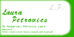 laura petrovics business card